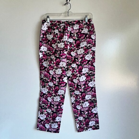 NWT White House Black Market Floral Ankle Pants Size 6S - Picture 4 of 10